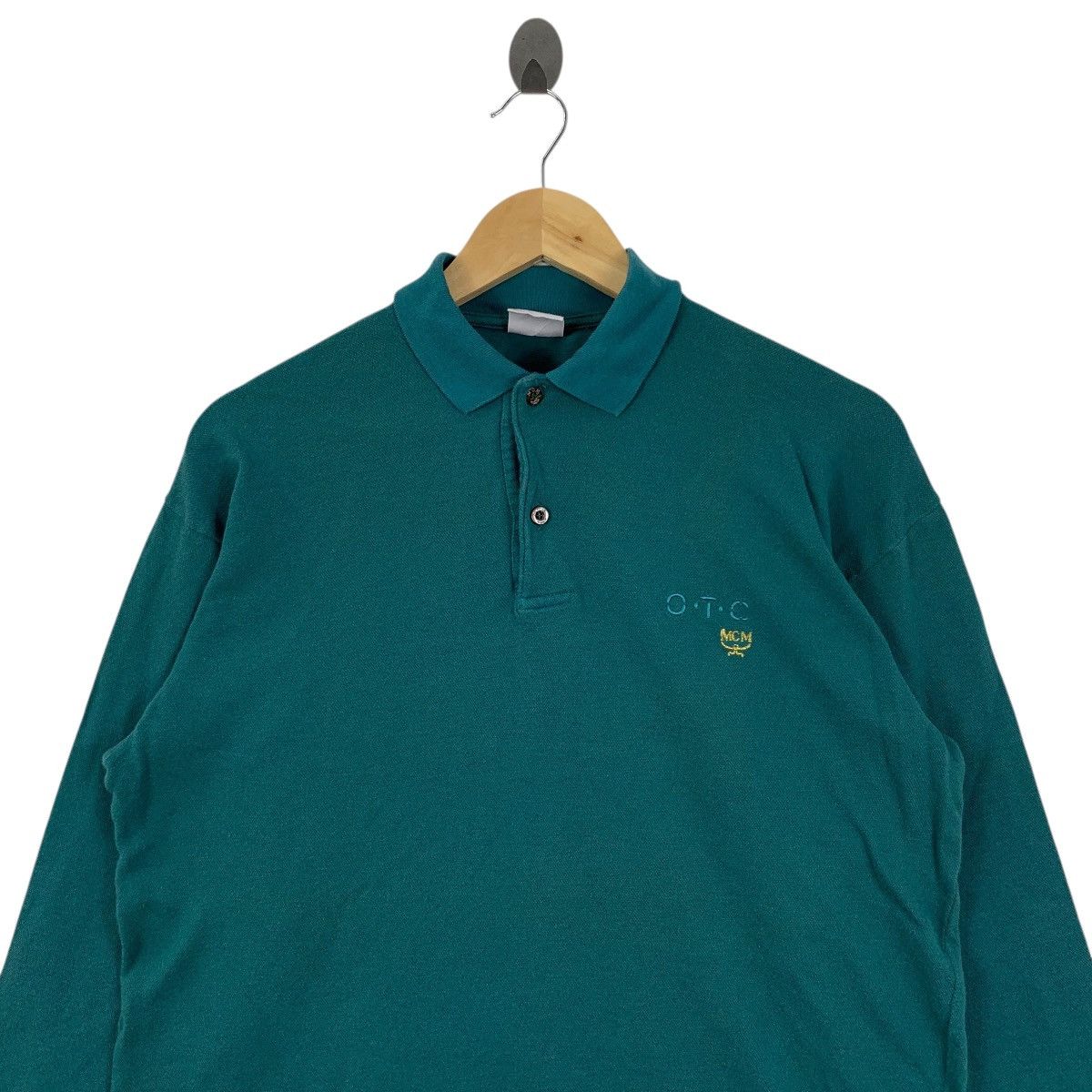 MCM Vintage MCM Over The Counter Collar Long Sleeve Tshirt Size US L / EU 52-54 / 3 - 2 Thumbnail