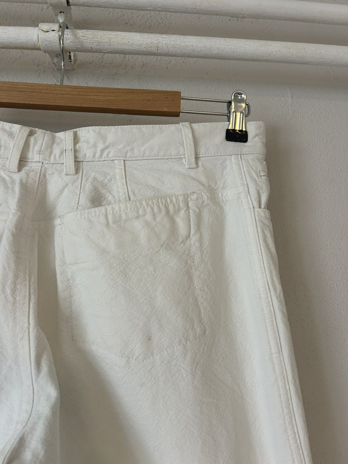 Haider Ackermann Haider Ackermann White Frayed Hem Pants Size 50 Size US 34 / EU 50 - 11 Thumbnail