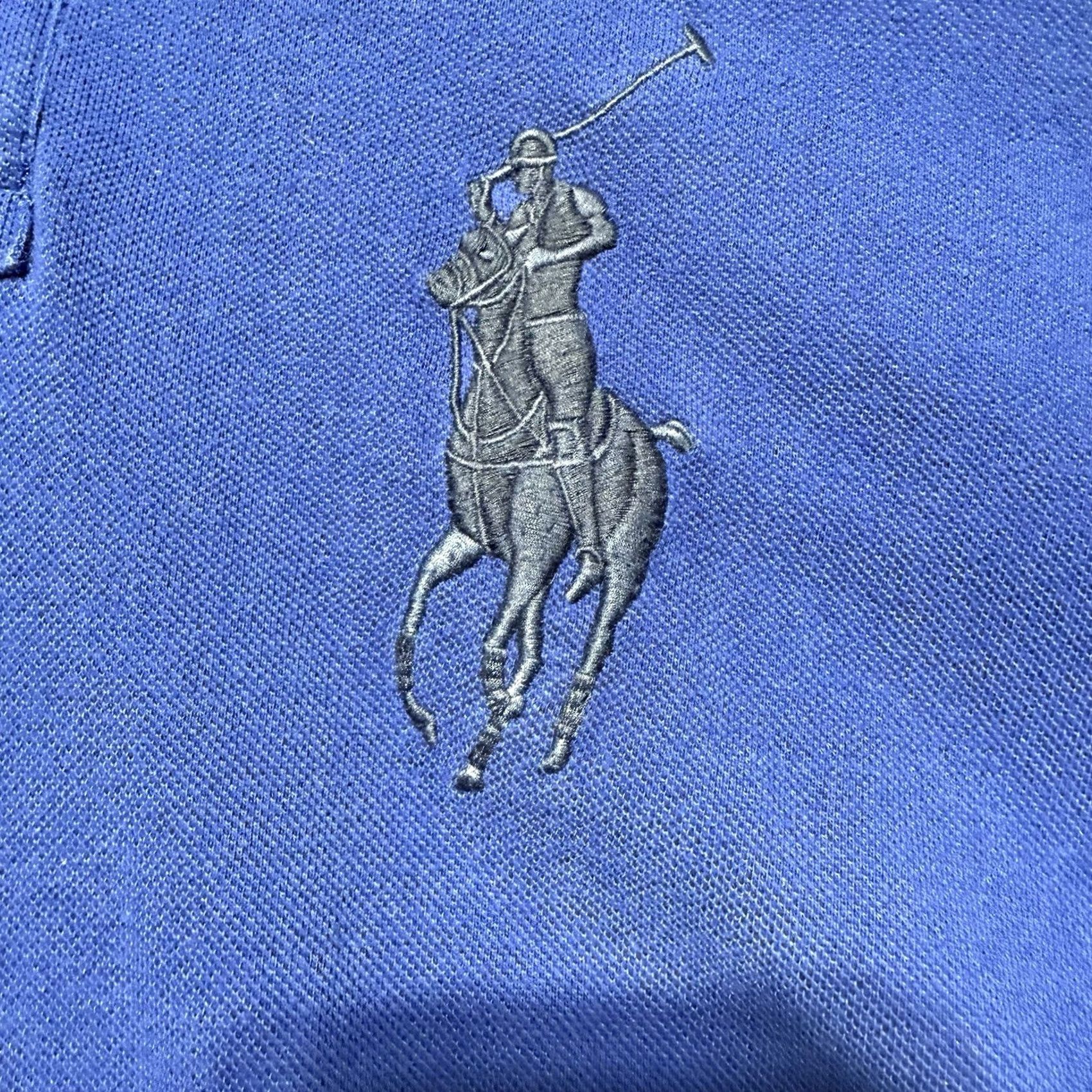 Polo Ralph Lauren Polo Ralph Lauren Polo Shirt Mens Big Pony Slim Fit Rugby Shirt Lg Royal Blue Button Short Sleeve Boys? Size US L / EU 52-54 / 3 - 3 Thumbnail