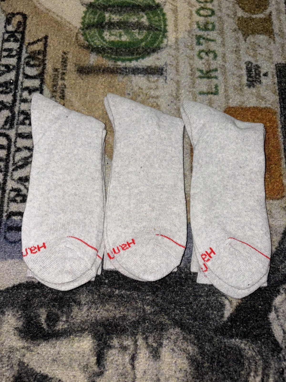 Hanes × Supreme Supreme Hanes Socks (3 Pairs) Grey Size ONE SIZE - 2 Thumbnail