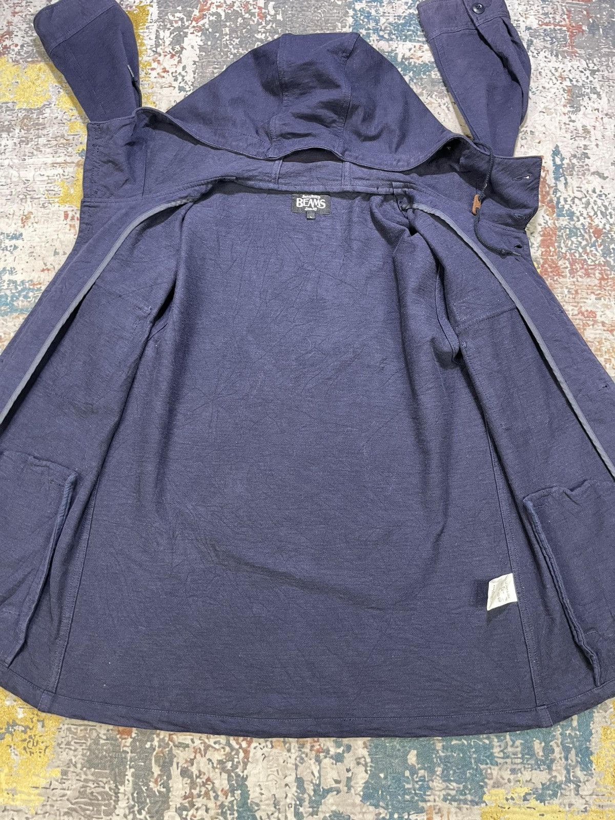 Beams Plus Beams Navy Hooded Cotton Jacket Size US M / EU 48-50 / 2 - 7 Thumbnail