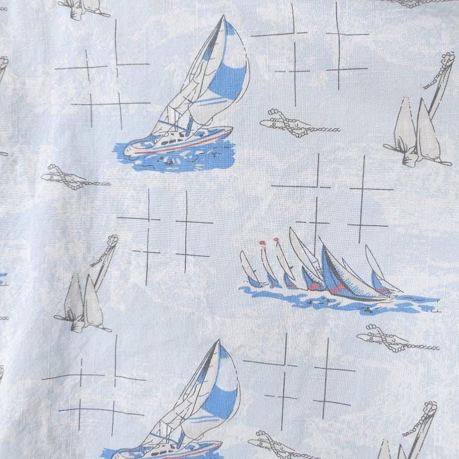 Vintage Vintage Sailing Camp Shirt Mens Size Large Blue All Over AOP Size US L / EU 52-54 / 3 - 3 Thumbnail