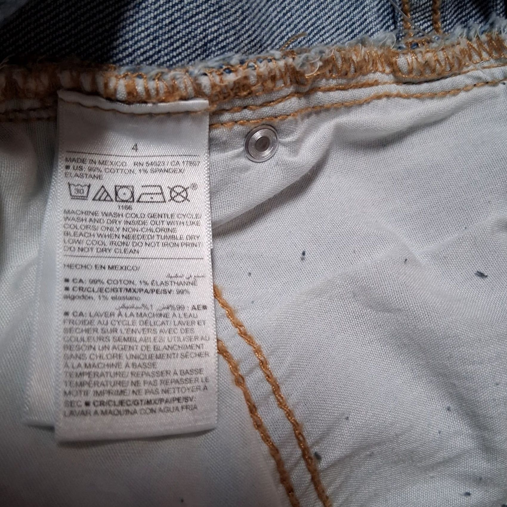 Old Navy Old Navy Women Jeans Sky Hi Wide Leg 4 Light Wash Blue Denim Whiskered Faded New Size 27" / US 4 / IT 40 - 4 Thumbnail