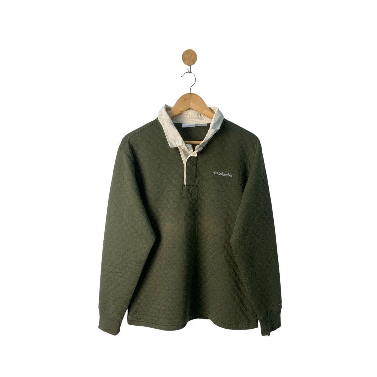 Columbia × Vintage Vintage Columbia olive green sweater sweatshirt Size US M / EU 48-50 / 2 - 1 Thumbnail