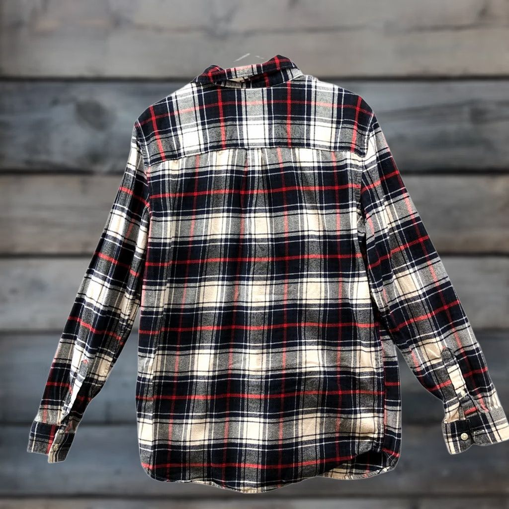 Gap Gap Shirt Mens M Blue Red Plaid Organic Cotton Flannel Long Sleeve Button Up Size US M / EU 48-50 / 2 - 1 Thumbnail