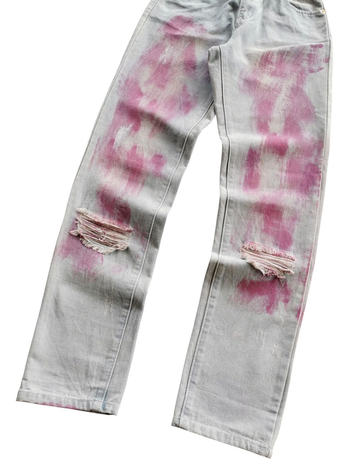 Japanese Brand Fig Viper Art Distressed Jeans Size 26" / US 2 / IT 38 - 6 Thumbnail