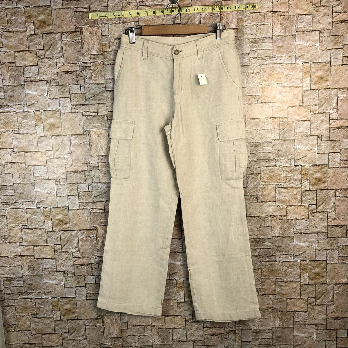Japanese Brand White Cargo Multipocket Pants #A735 - Main Image