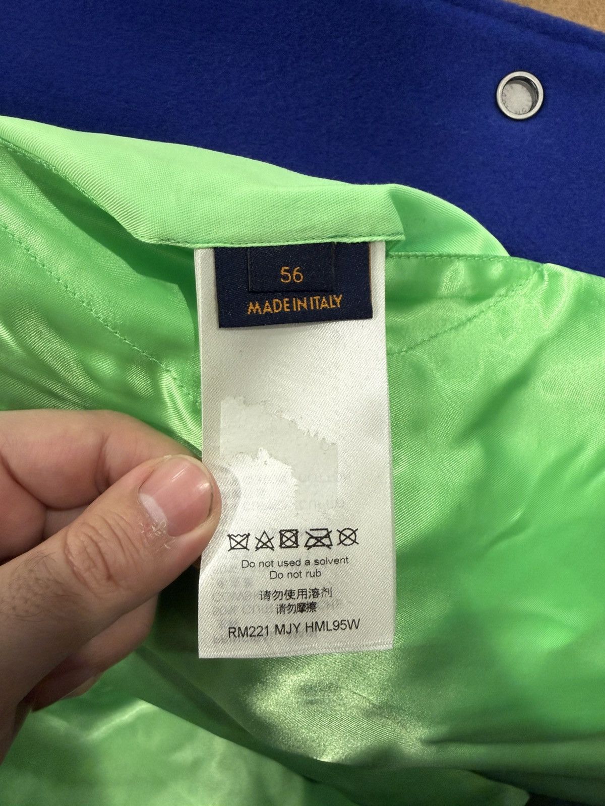 Louis Vuitton Louis Vuitton Blue Gradient Monogram Varsity Leather Jacket Size US XL / EU 56 / 4 - 9 Thumbnail