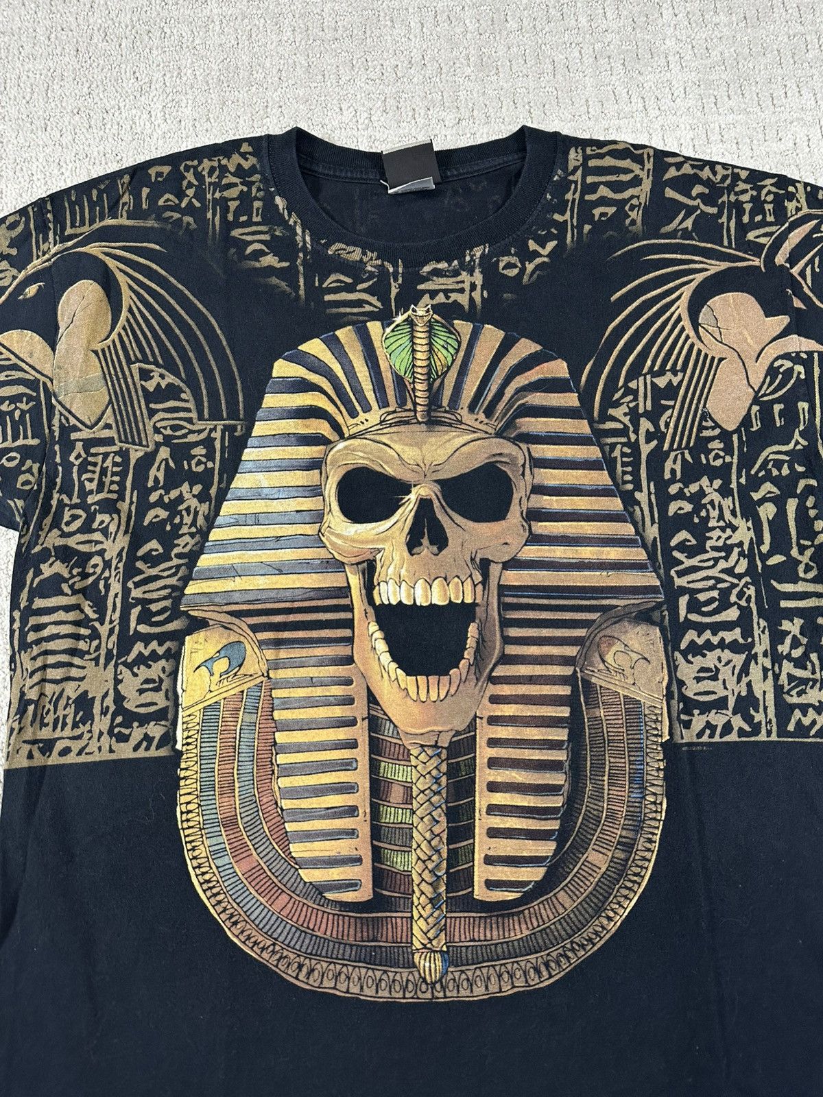 Liquid Blue Vintage Egypt Pyramids Skull T-Shirt Size US XL / EU 56 / 4 - 4 Thumbnail
