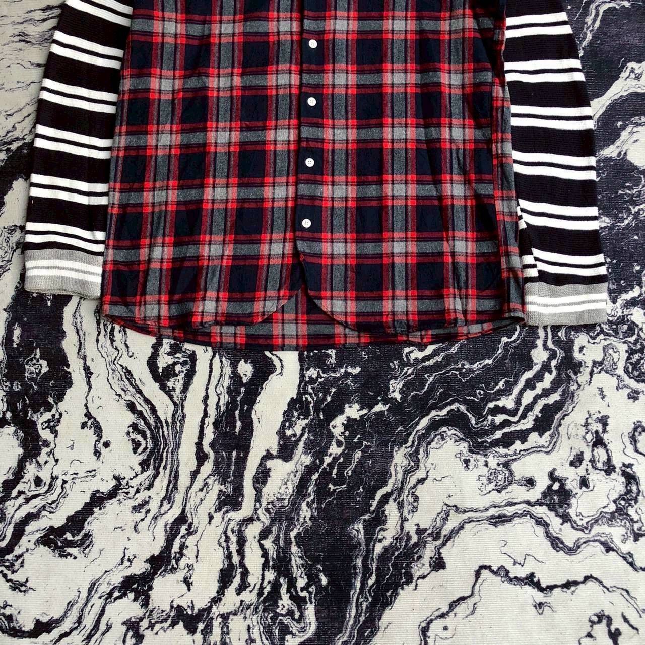 Frapbois FRAPBOIS by Issey Miyake Plaid × Stripe Hybrid Shirt Size US L / EU 52-54 / 3 - 3 Thumbnail