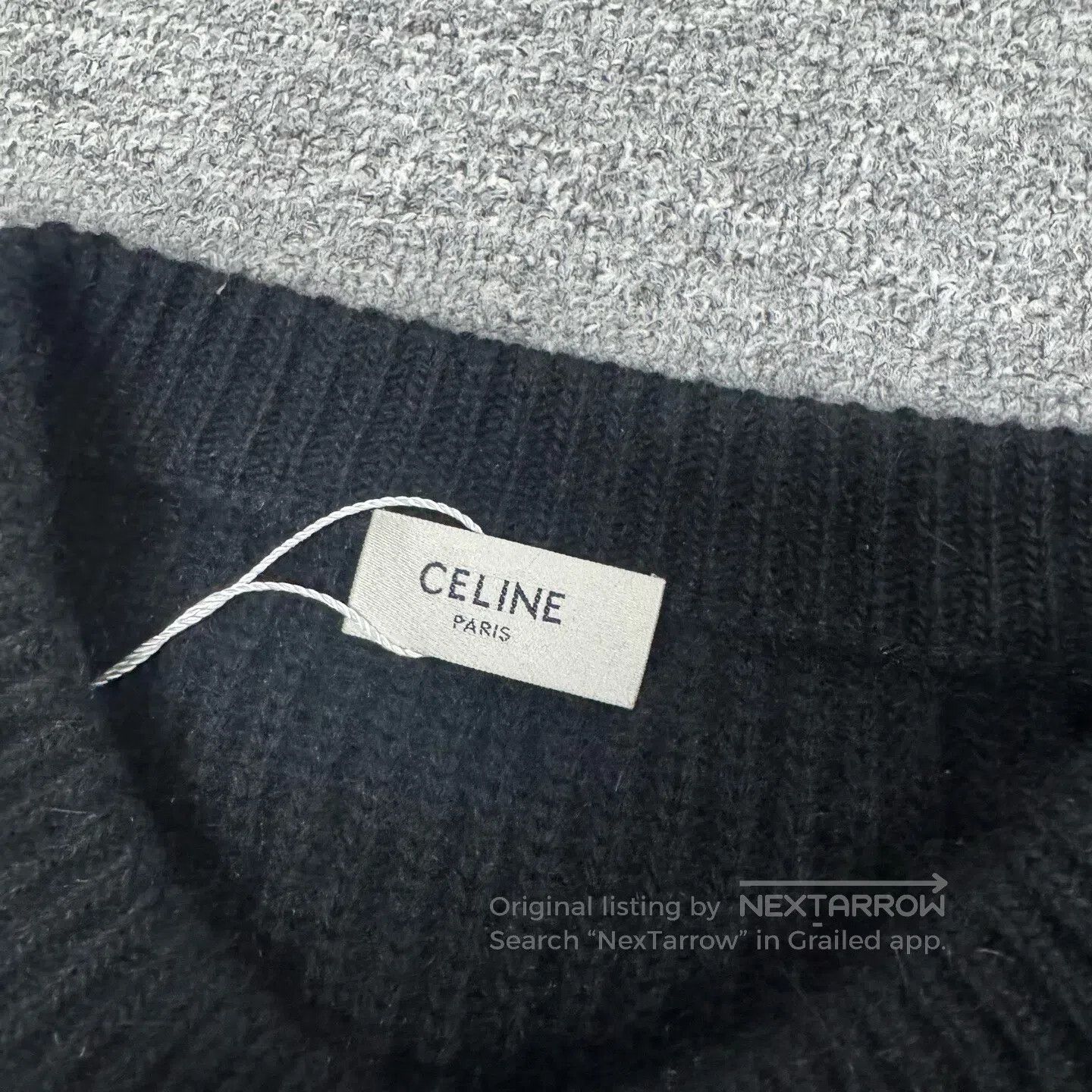 Celine CELINE Large logo on the chest; a knitted sweater| Size US S / EU 44-46 / 1 - 6 Thumbnail