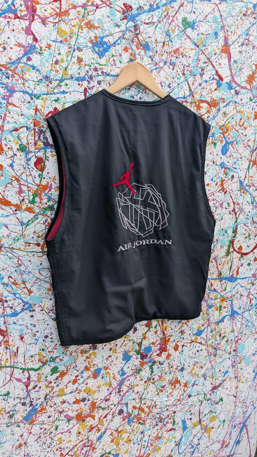 Nike Vintage 90s Nike air Jordan vest gilet sleeveless black red Size US S / EU 44-46 / 1 - 5 Thumbnail