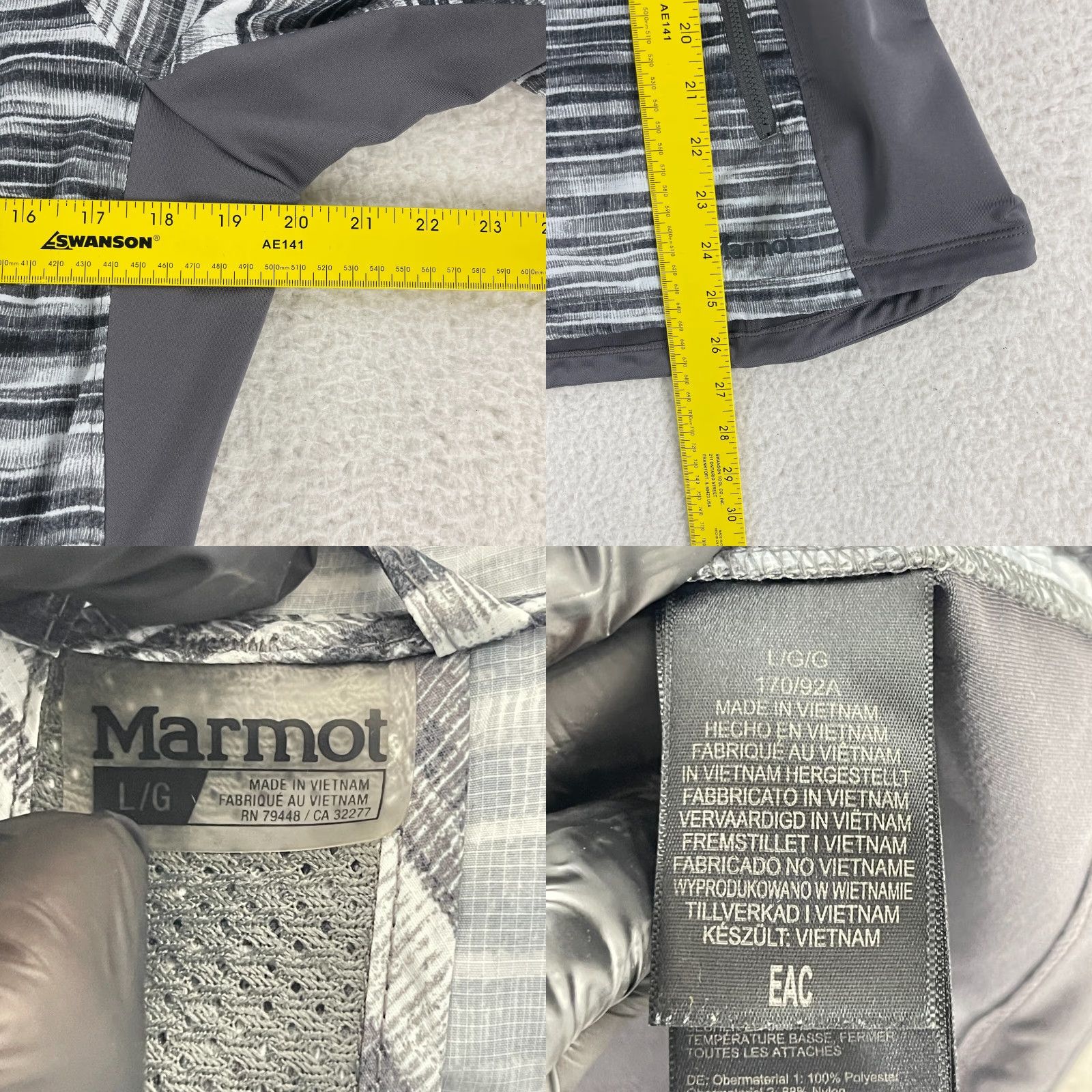 Marmot Marmot Muse Full Zip Hooded Jacket Womens Large Gray Weatherproof Outdoor Windbreaker All Seasons Pockets Hooded Lightweight Regular Fit Size L / US 10 / IT 46 - 8 Thumbnail