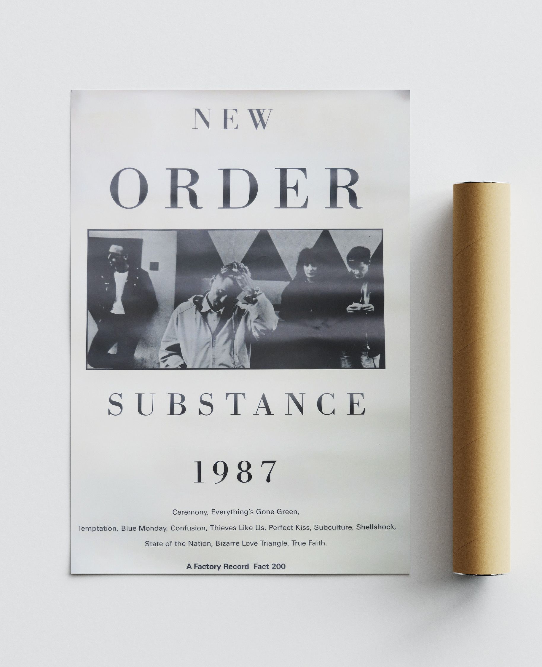 Band Tees New Order Poster Print Tee Gift Vintage Music Band Merch Size ONE SIZE - 4 Thumbnail