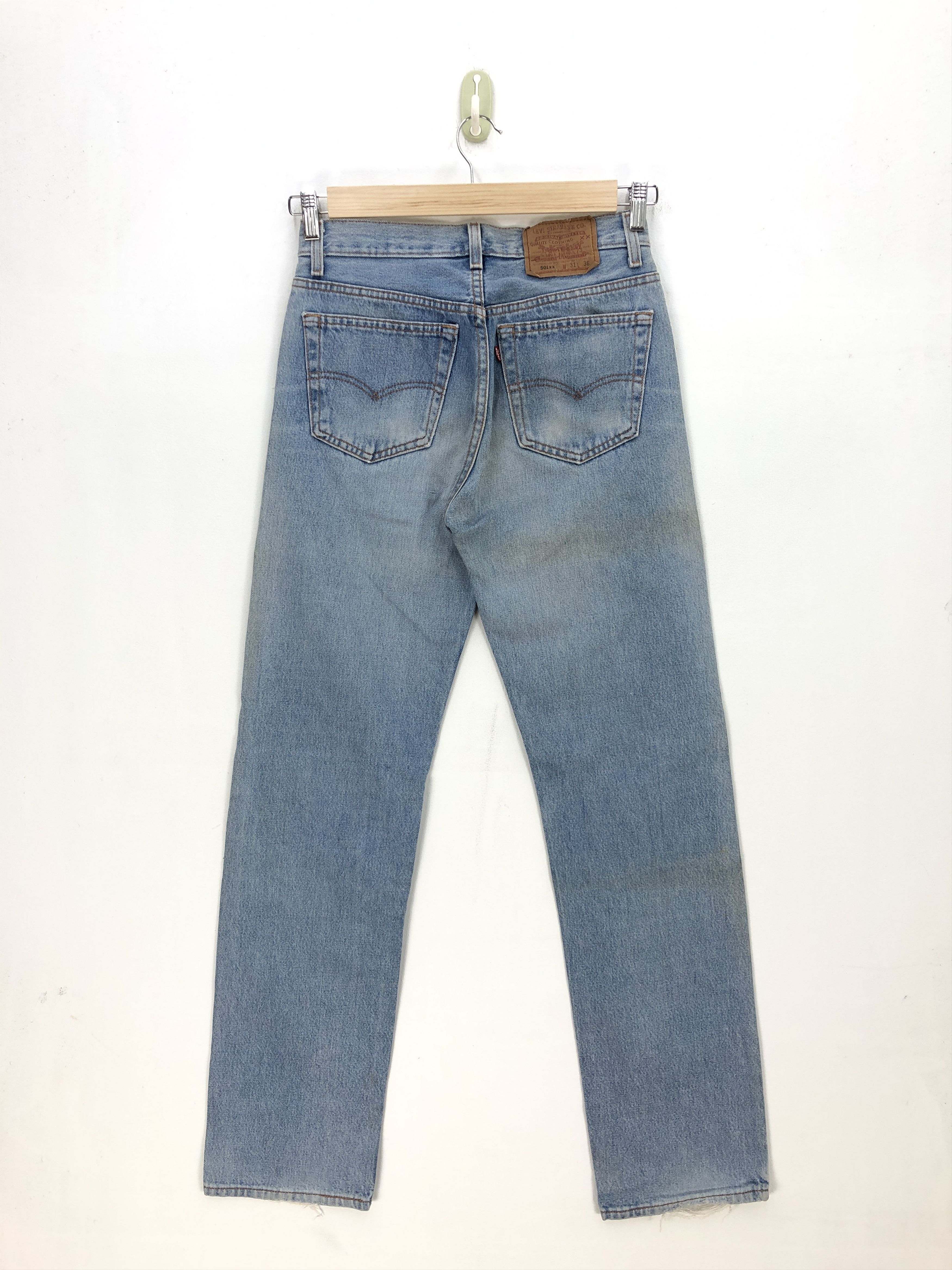 Levi's × Vintage Vintage Levis 501 Sun Faded Jeans Levi's Light Wash Denim Size 28" / US 6 / IT 42 - 2 Thumbnail