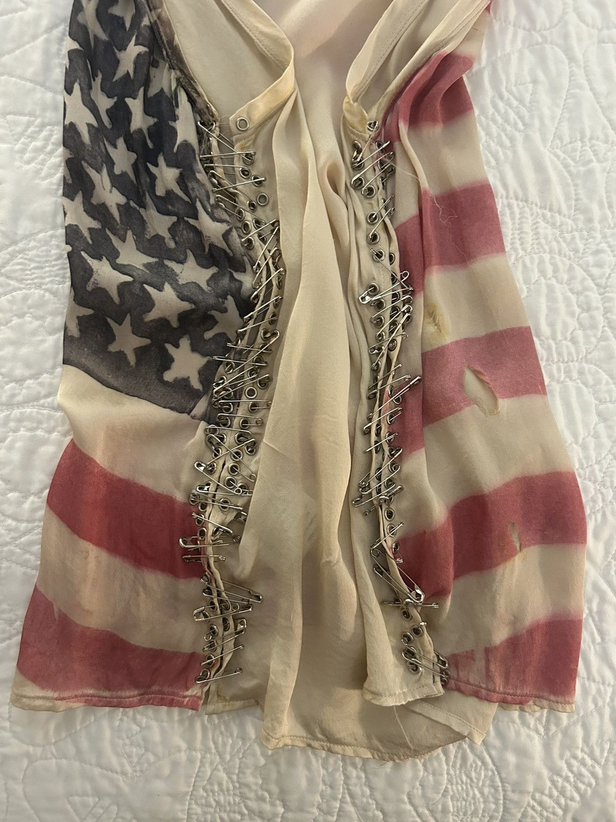 Balmain Balmain SS11 Christophe Decarnin American Flag Shirt Size S / US 4 / IT 40 - 7 Thumbnail