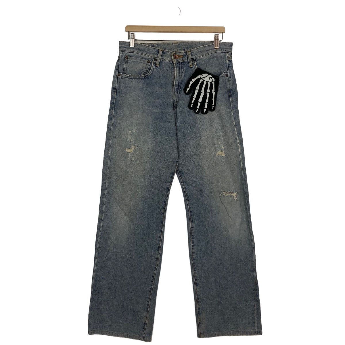 Edwin 🔥90’s VINTAGE SELVEDGES DENIM JEANS EDWIN 505X JAPAN Size US 30 / EU 46 - 2 Thumbnail