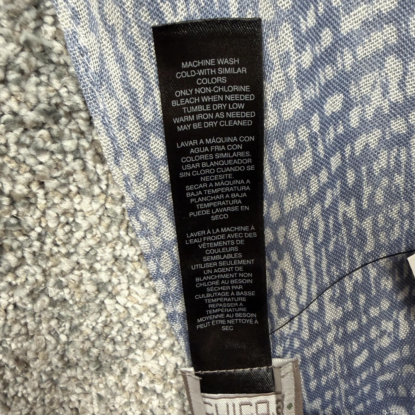 Vintage Chico's Scarf Womens One Size Blue White Ombre Static Oblong Geometric Wrap Size ONE SIZE - 6 Thumbnail