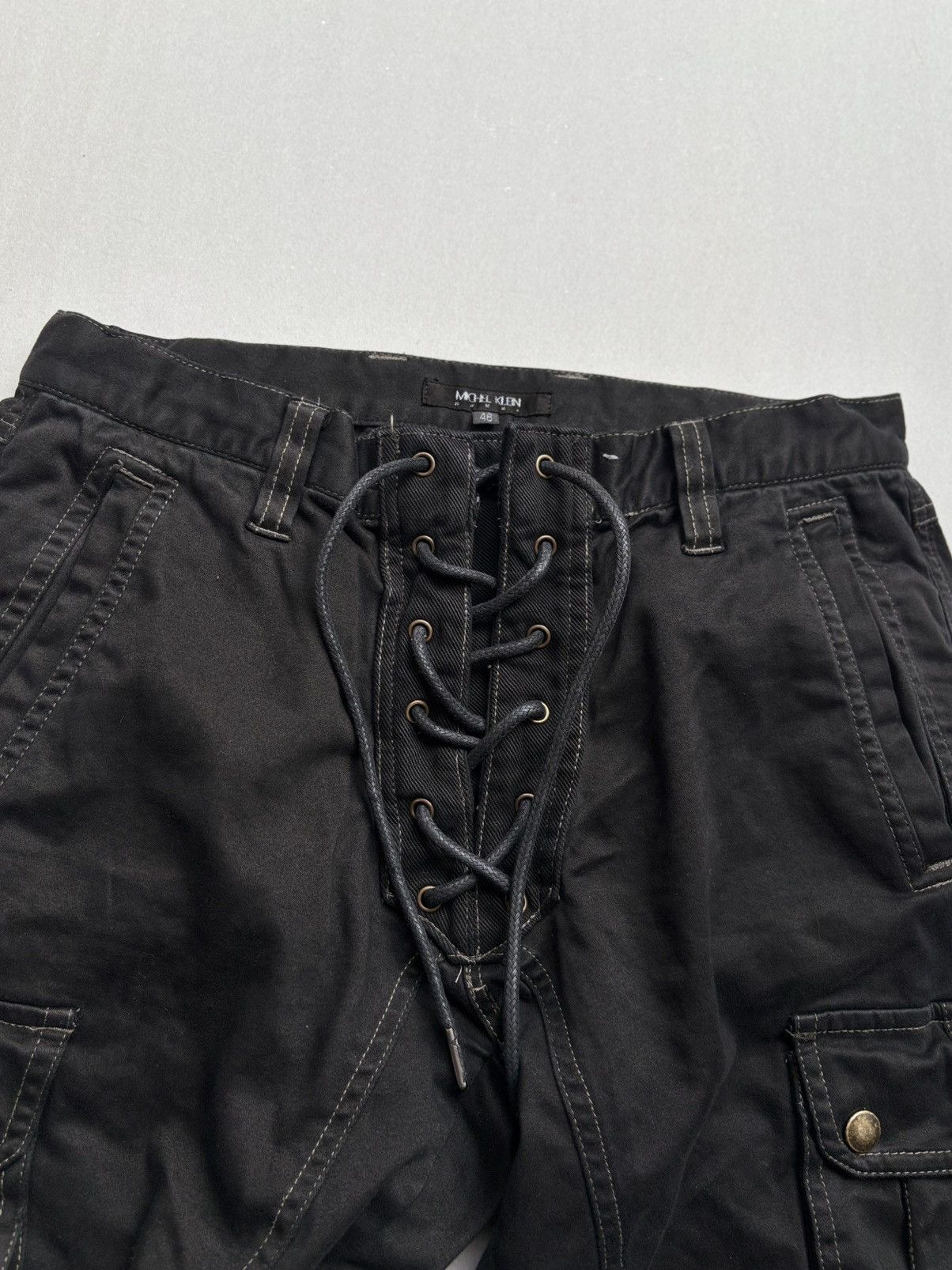 Japanese Brand MK KLEIN lace up flare cargo pants Size US 28 / EU 44 - 3 Thumbnail