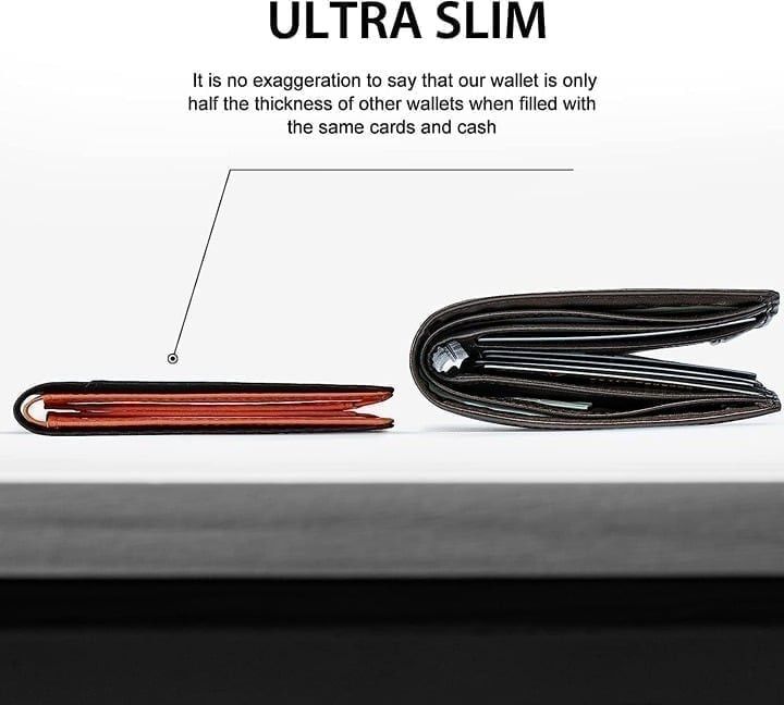 Other Slim Wallet for Men with 11 card Slots Rfid BlockingCarbon F Size ONE SIZE - 2 Thumbnail
