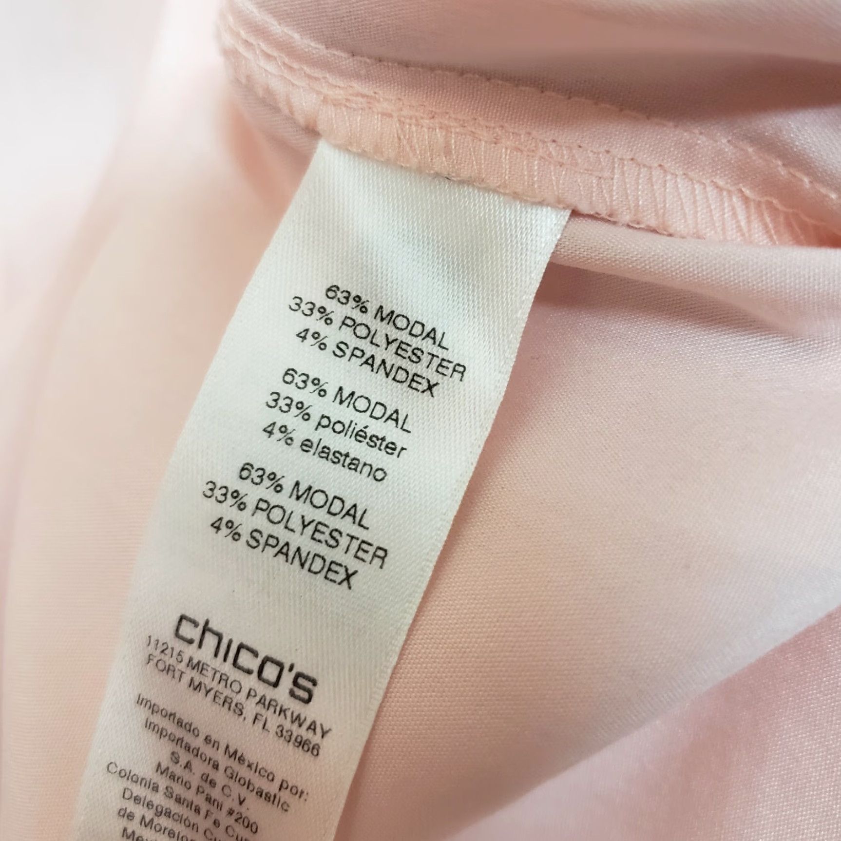 Vintage Chico's Shirt Button-Up Womens Sz S Pink Long Sleeve Modal Blend VINTAGE? No — Casual Basic Solid Size S / US 4 / IT 40 - 5 Thumbnail