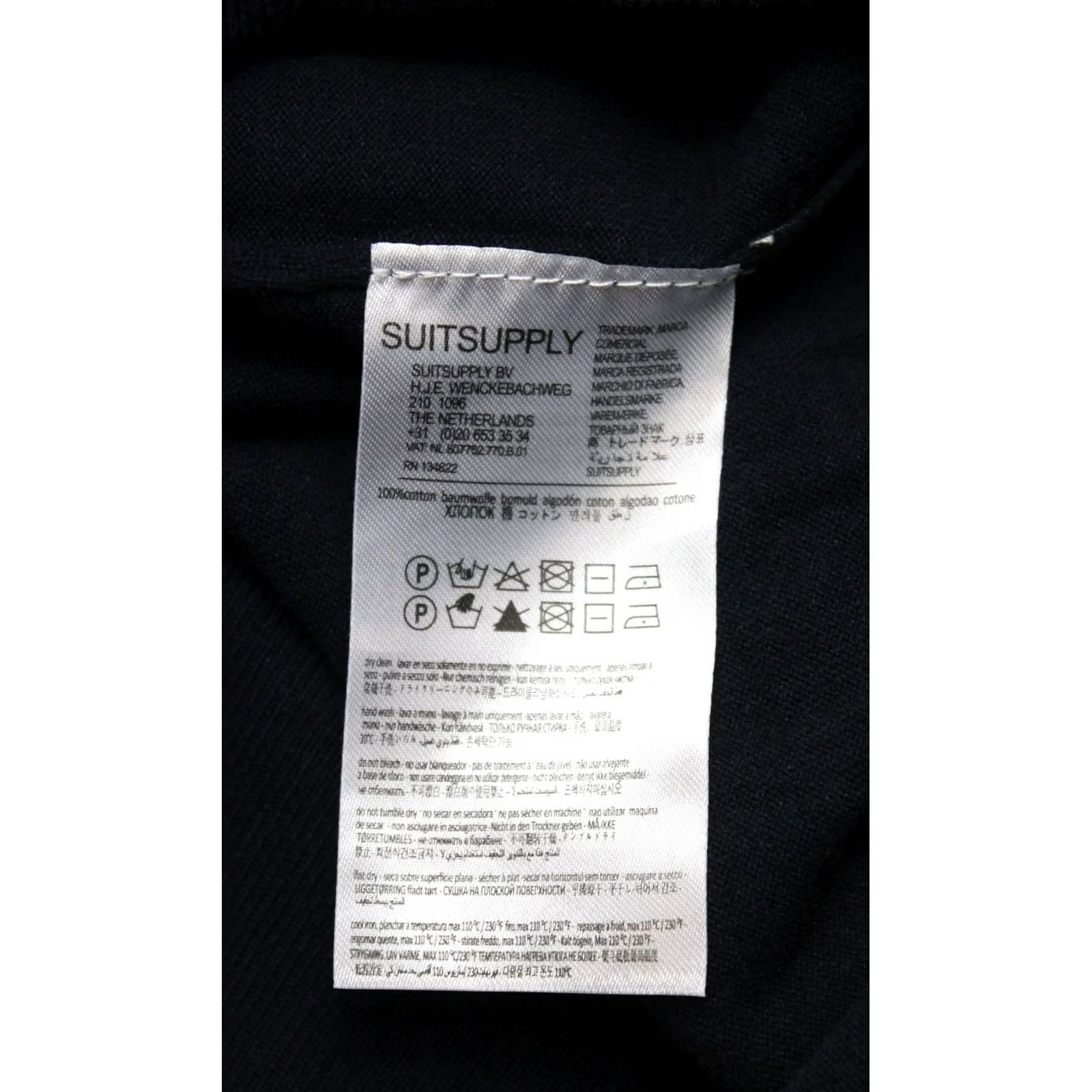 Suitsupply Suitsupply Pure Cotton T-Shirt Men's XS Polo Knitted Short Sleeve Navy Size US XS / EU 42 / 0 - 6 Thumbnail