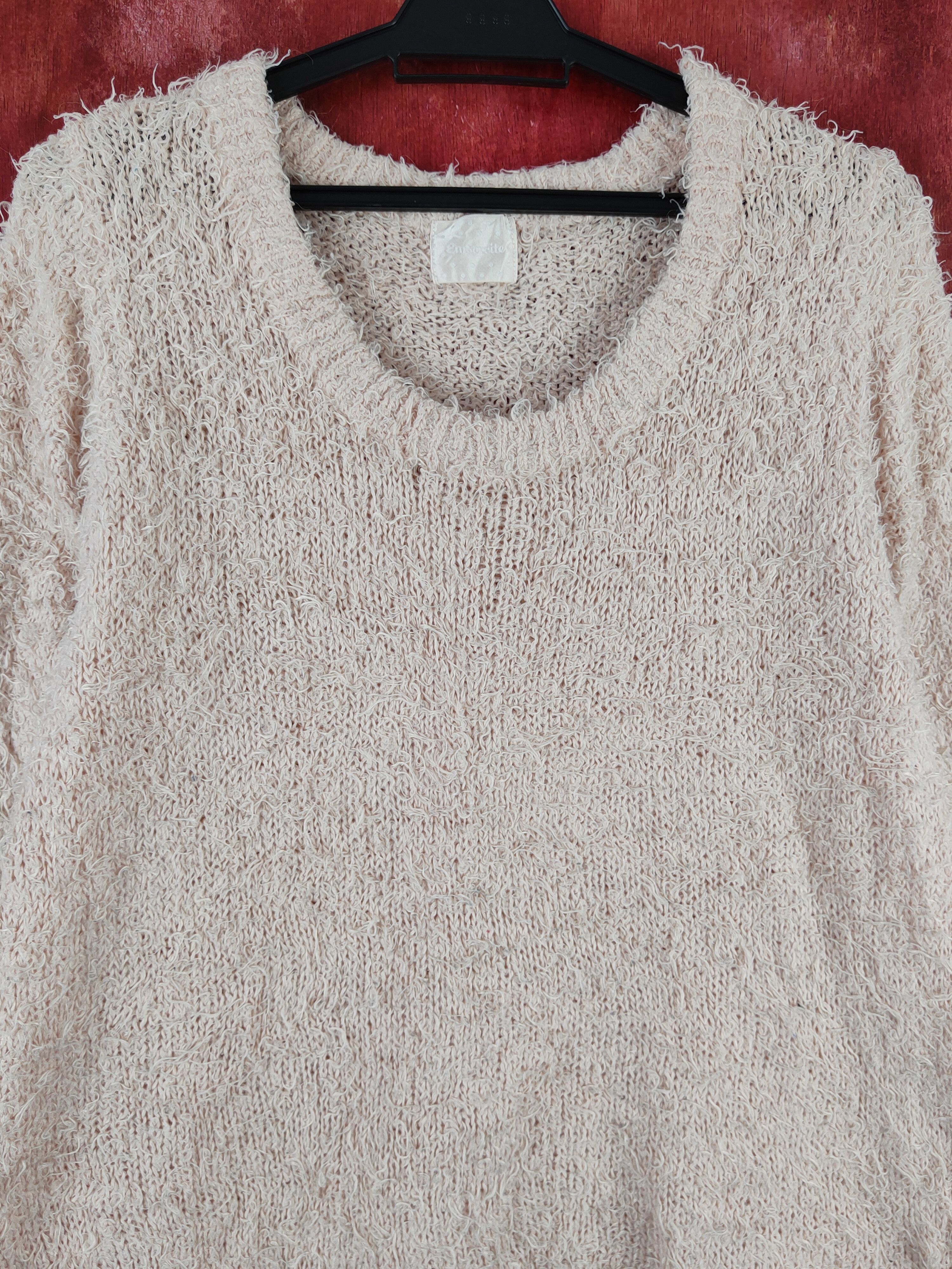 Homespun Knitwear Emsexcite Peach Shag Shaggy Fur Mohair Knitwear #S2008 Size M / US 6-8 / IT 42-44 - 2 Thumbnail