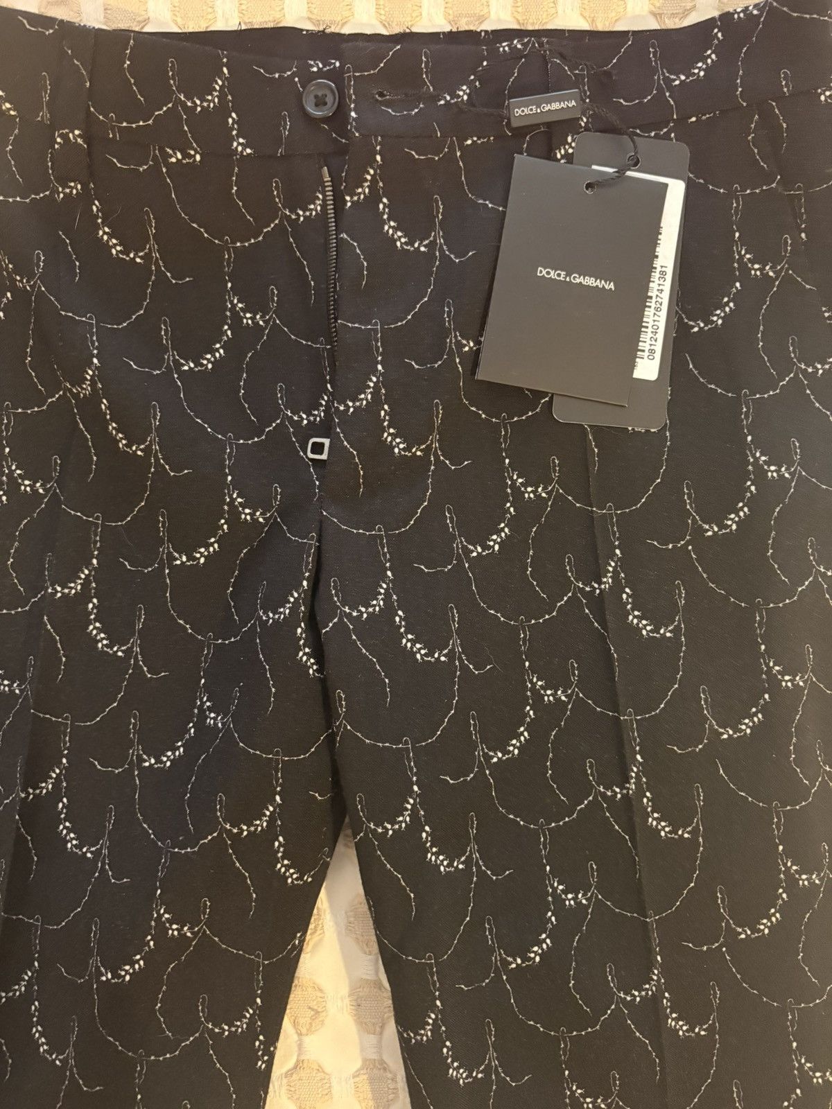 Dolce & Gabbana Dolce & Gabbana Embroidered Wool Pants Size US 28 / EU 44 - 11 Thumbnail