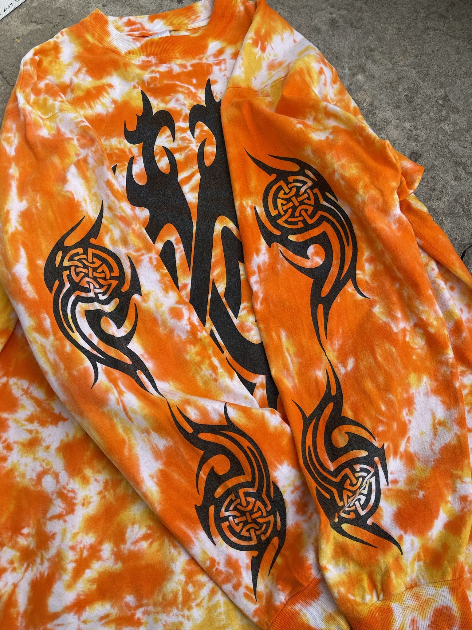 Tribal Streetwear Rare Vintage 00s Tribal Long Sleeve Tattoo Rave Rock Metal Size US XL / EU 56 / 4 - 7 Thumbnail