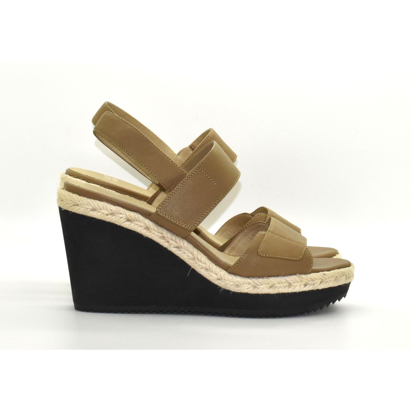 Eileen Fisher EILEEN FISHER Maxi Leather Wedge Espadrille Sandals Size 8 Size US 8 / IT 38 - 2 Thumbnail