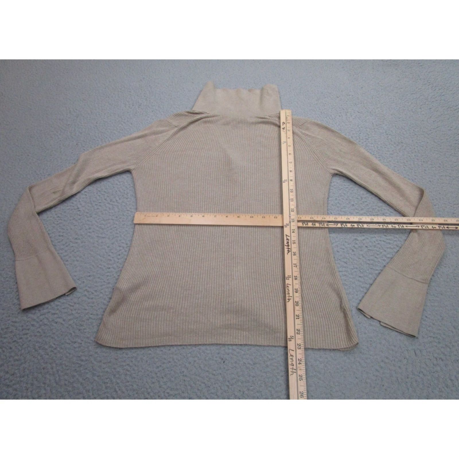 Banana Republic Banana Republic Cardigan Womens XS Beige Silk Cashmere Ribbed Academia Size XS / US 0-2 / IT 36-38 - 7 Thumbnail
