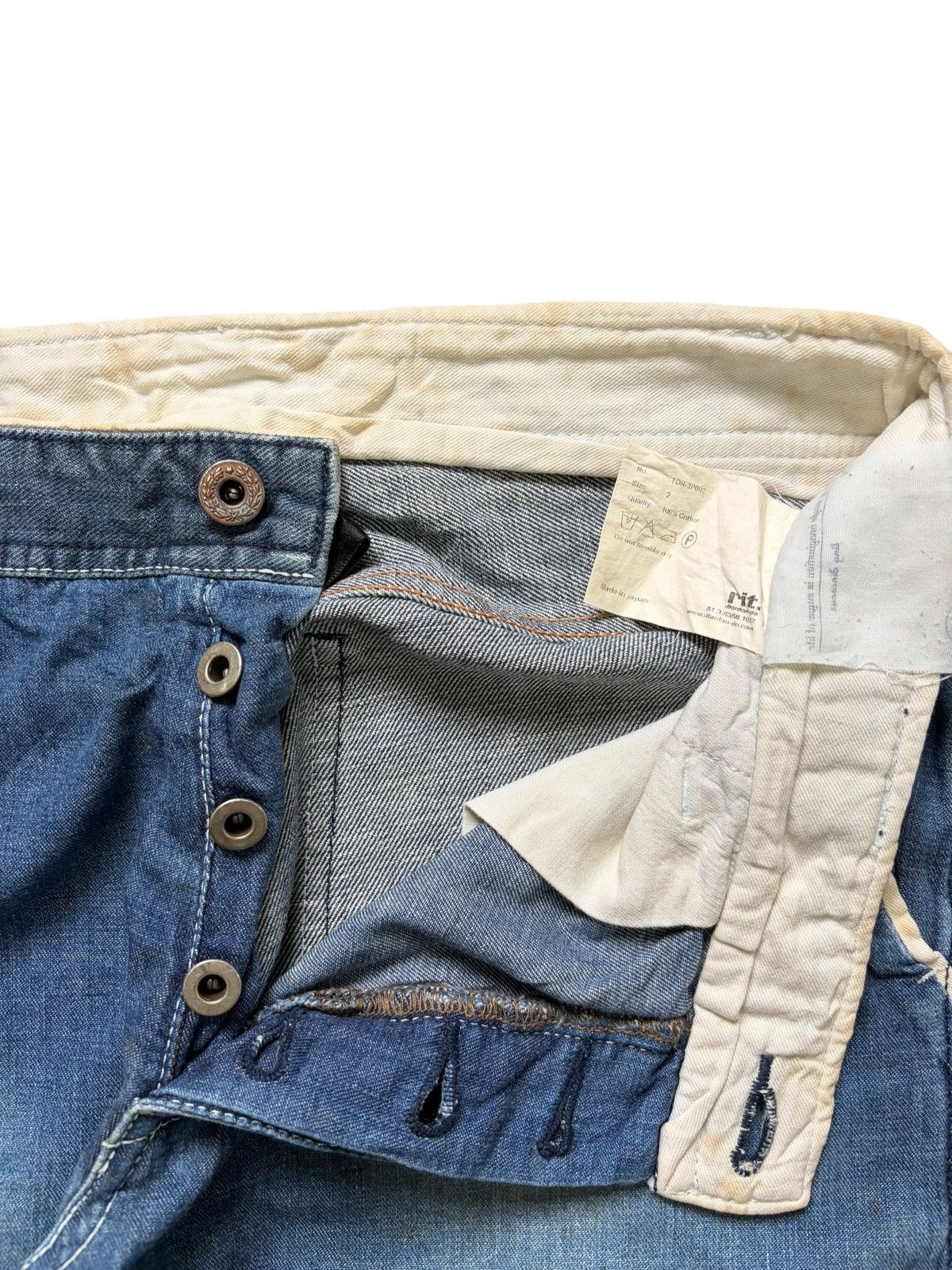 Marithe + Francois Girbaud Vintage Japanese Brand Carpenter Patch Distress Loose Jeans Size 31" - 5 Thumbnail