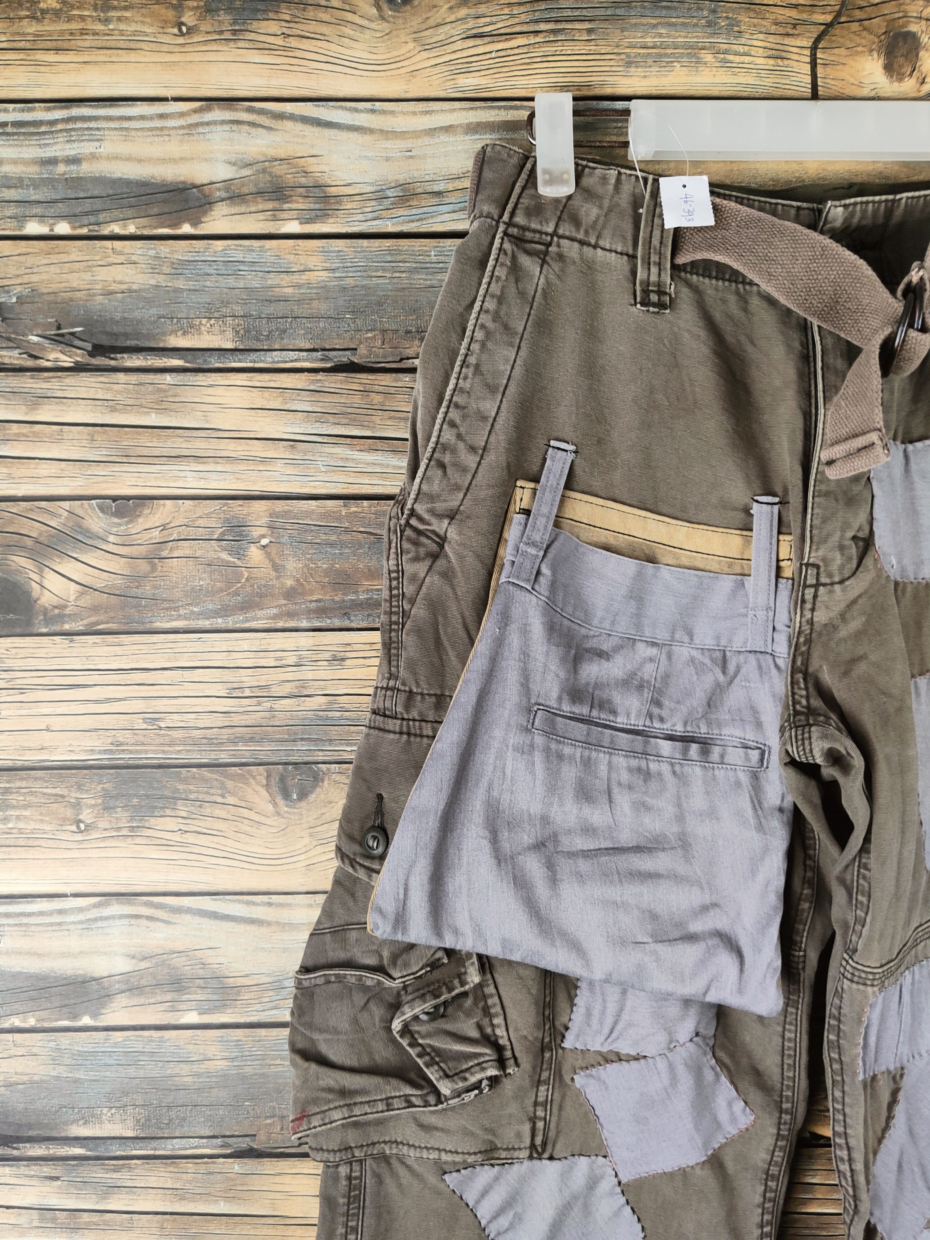 Japanese Brand DL Old Navy Brown Multipocket Cargo Pants #46-393 Size US 28 / EU 44 - 3 Thumbnail