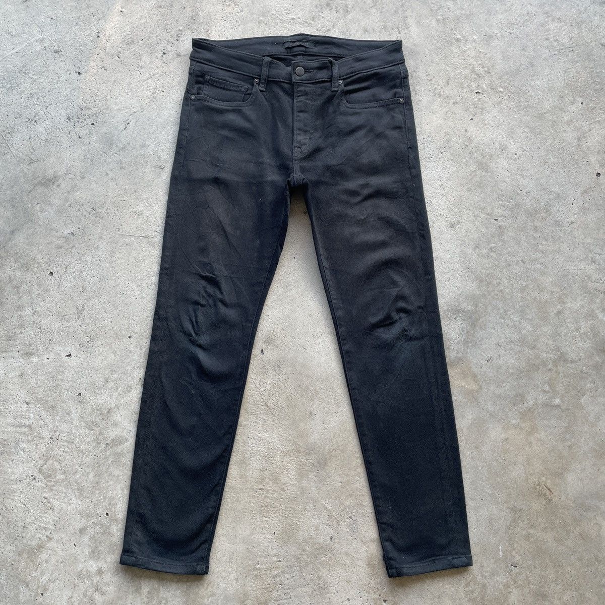 Japanese Brand × Jean Vintage Japanese Brand Black Skinny Jeans Denim Pants W31 Size US 31 - 1 Thumbnail