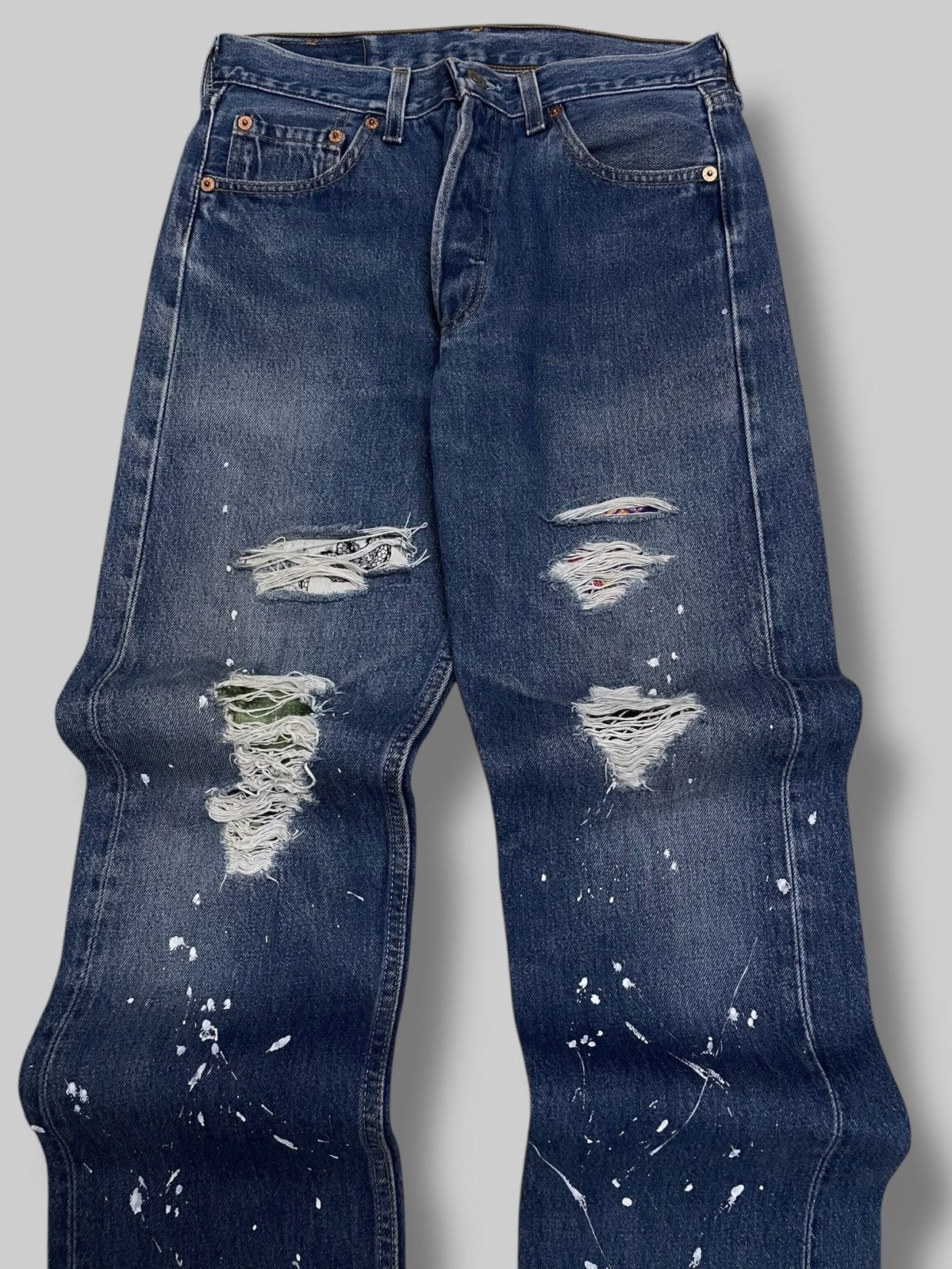 Levi's Vintage Clothing Vintage 90s Og Levis Original 501 Splash Sukan Distressed Size US 28 / EU 44 - 4 Thumbnail