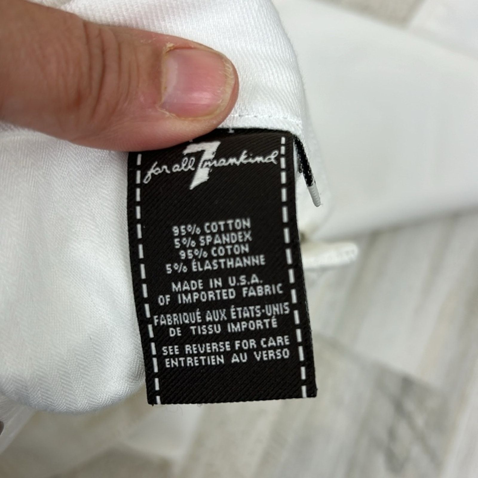 7 For All Mankind Seven For All Mankind Womens 32 white cotton wide leg jeans Size 32" / US 10 / IT 46 - 7 Thumbnail