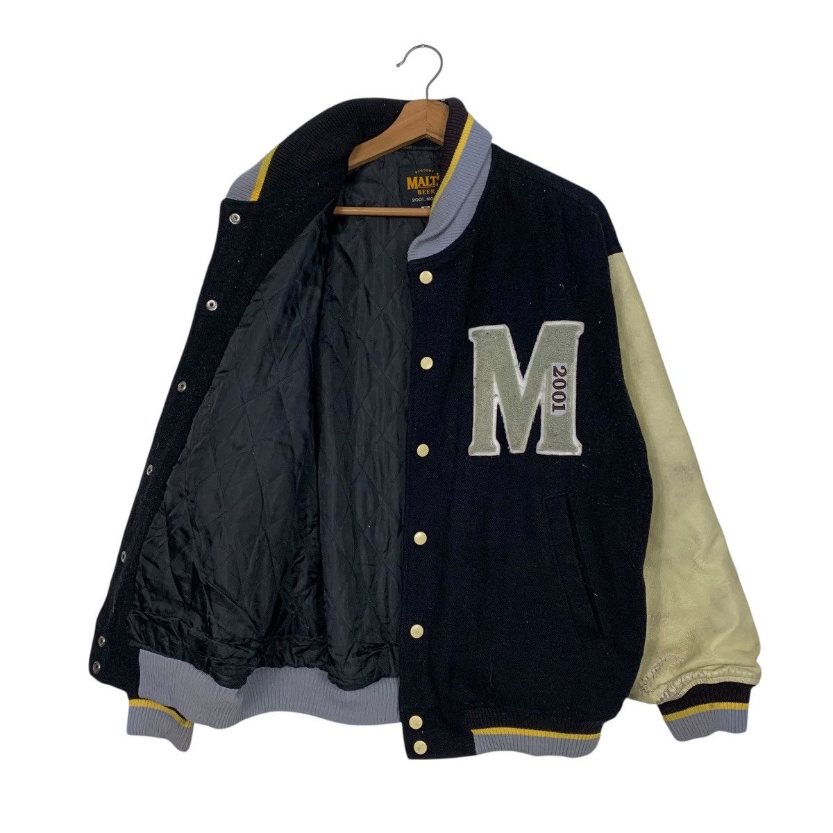 Japanese Brand Y2K Malt Beer Leather Varsity Jacket Size US M / EU 48-50 / 2 - 9 Thumbnail