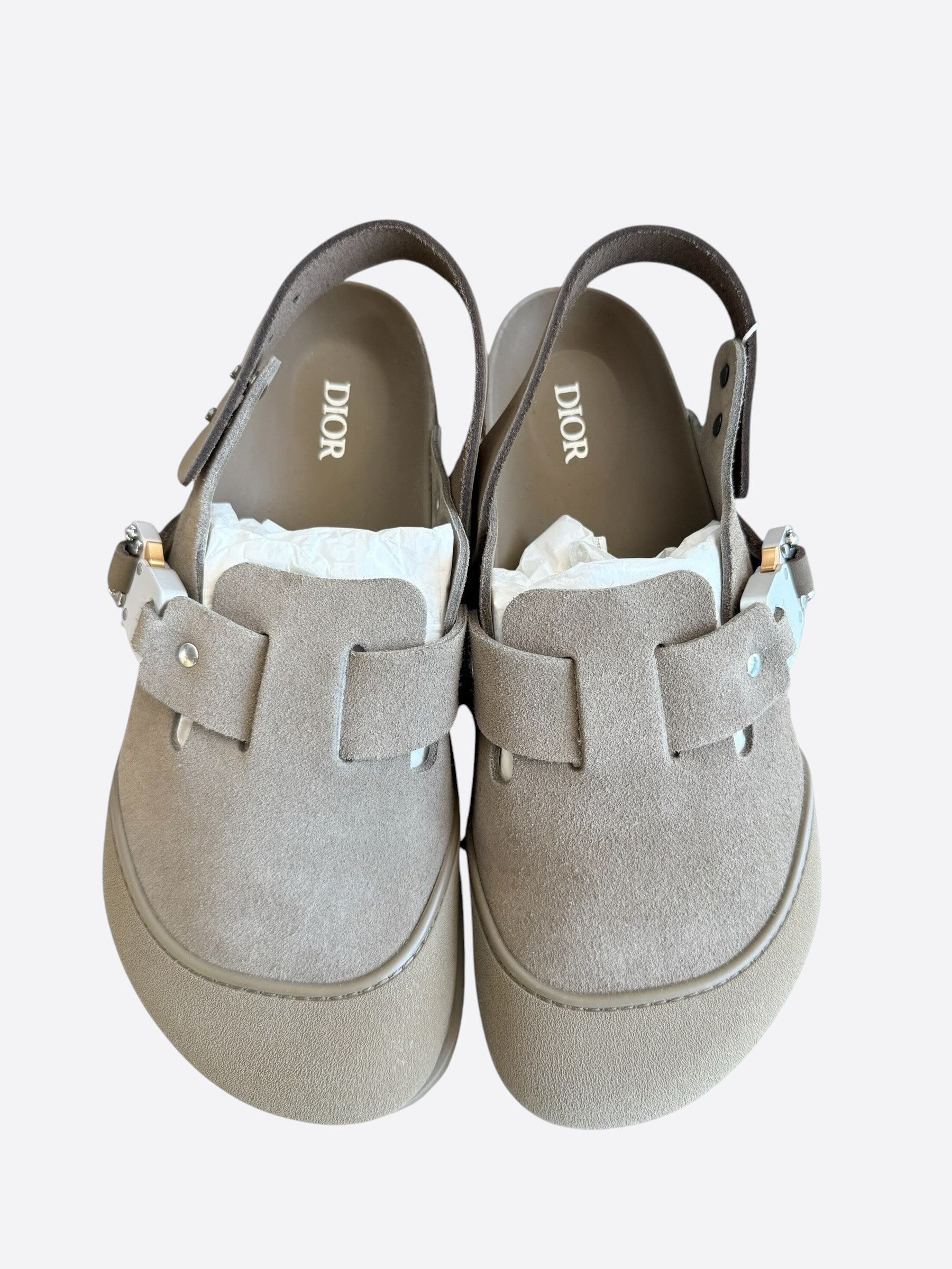 Dior Dior Grey Tokio Mule Birkenstocks Size US 7 / EU 40 - 2 Thumbnail
