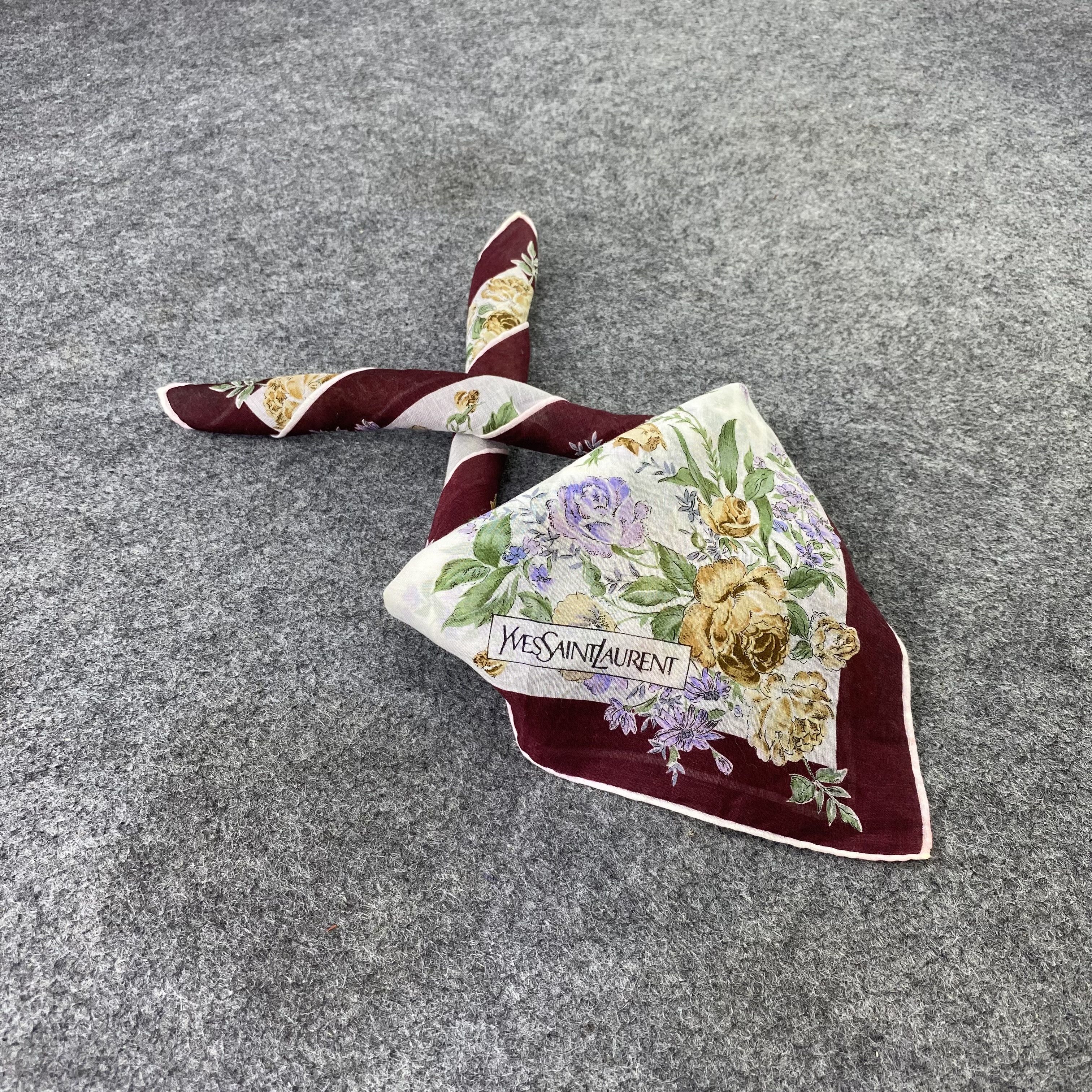 Vintage × Yves Saint Laurent Yves Saint Laurent Handkerchief / Bandana /Neckerchief-B1001 Size ONE SIZE - 1 Thumbnail