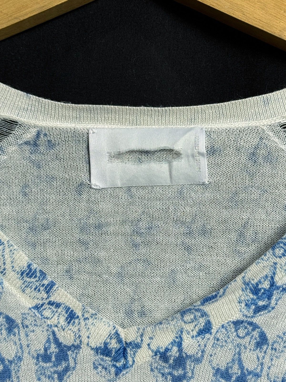 If Six Was Nine × Le Grande Bleu (L.G.B.) Japanese Skulls Long Sleeve Linen Size US M / EU 48-50 / 2 - 6 Thumbnail