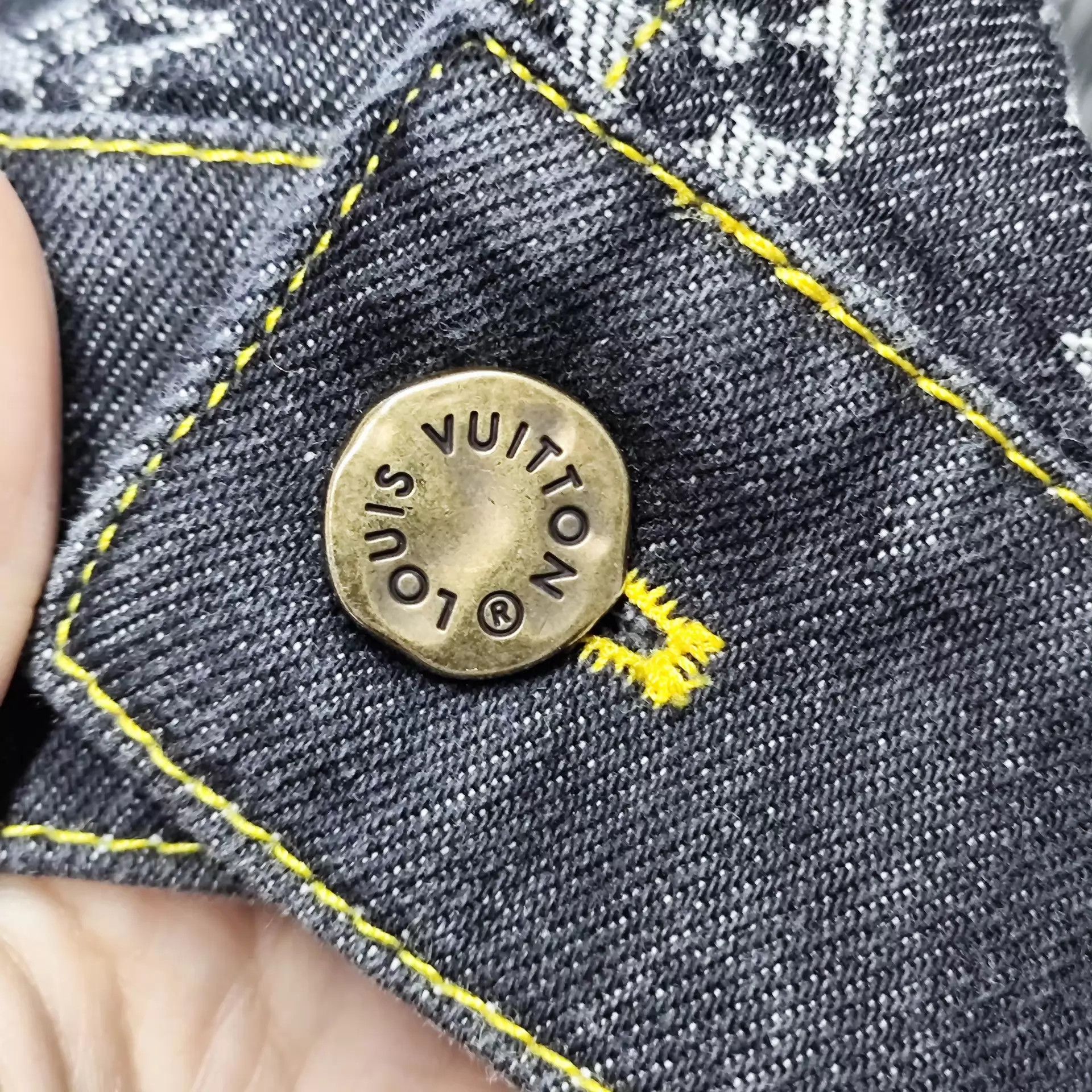 Louis Vuitton LV Deconstructed Monogram Black & Gray Denim Jacket 46 Size US S / EU 44-46 / 1 - 8 Thumbnail