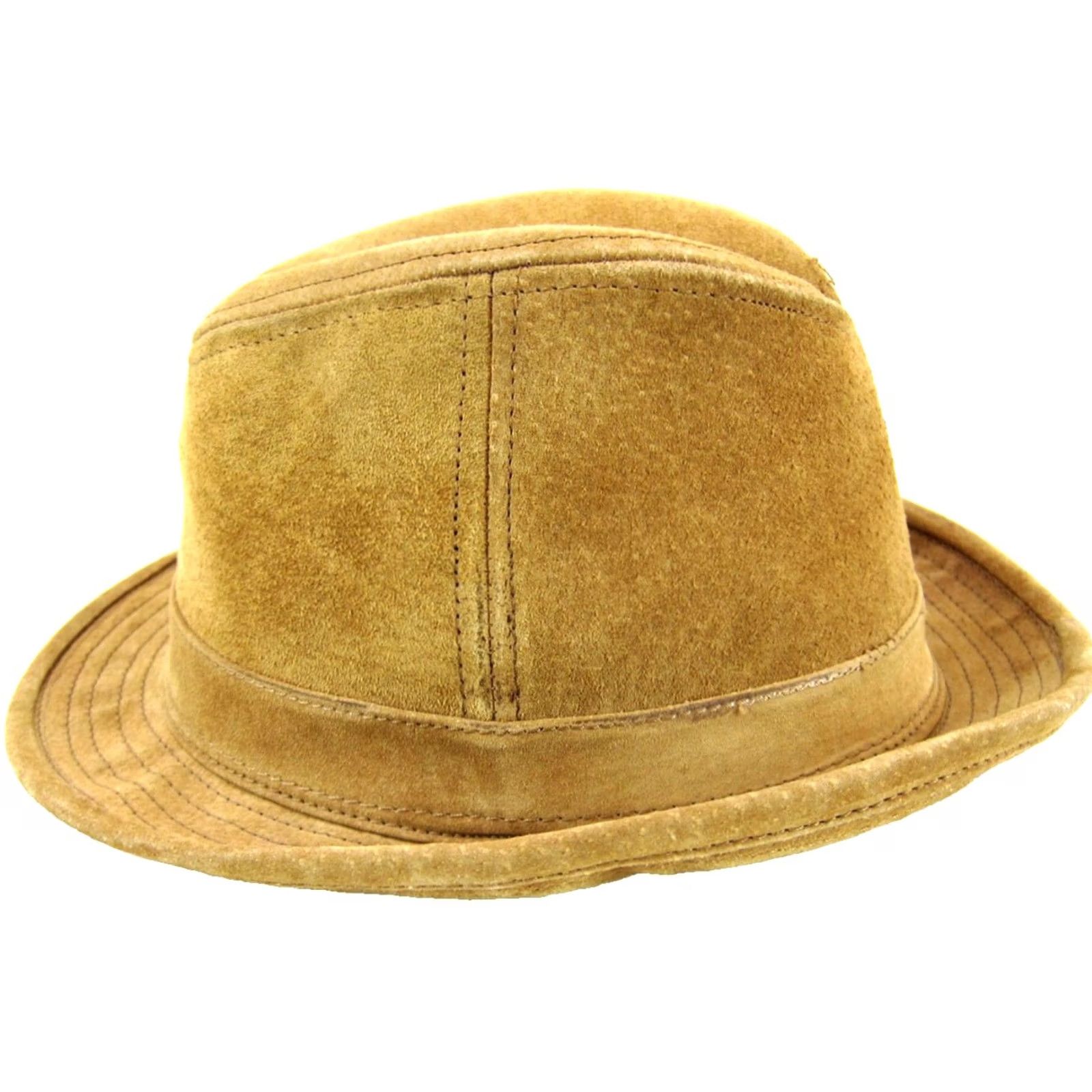 Goorin Bros. Goorin Brothers 1895 Leather Suede Tan Brown Fedora Hat Men M/L Size ONE SIZE - 5 Thumbnail