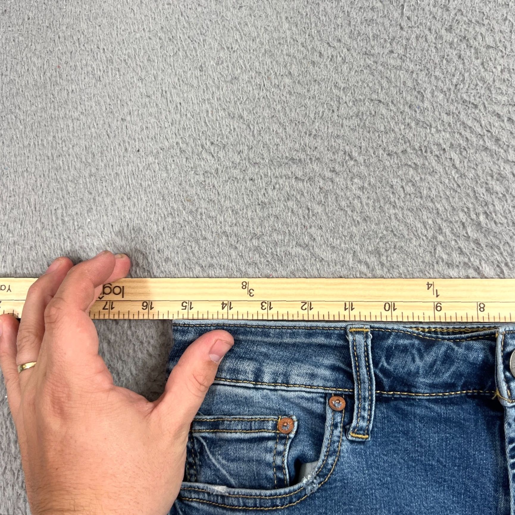 American Eagle Outfitters VINTAGE American Eagle Mens Jeans 30x32 Slim Straight Blue Cotton Elastane Regular Fit Size US 30 / EU 46 - 5 Thumbnail