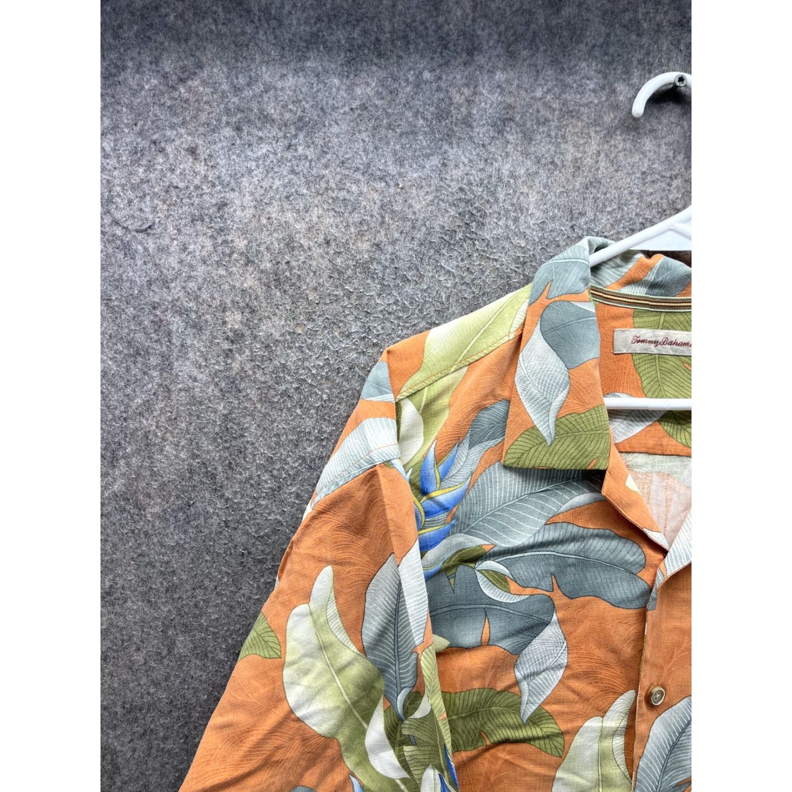 Tommy Bahama Tommy Bahama Shirt Mens XL Orange Floral Silk Hawaiian Short Sleeve Button Front Camp Paradise Button-Up Shirt Size US XL / EU 56 / 4 - 7 Thumbnail