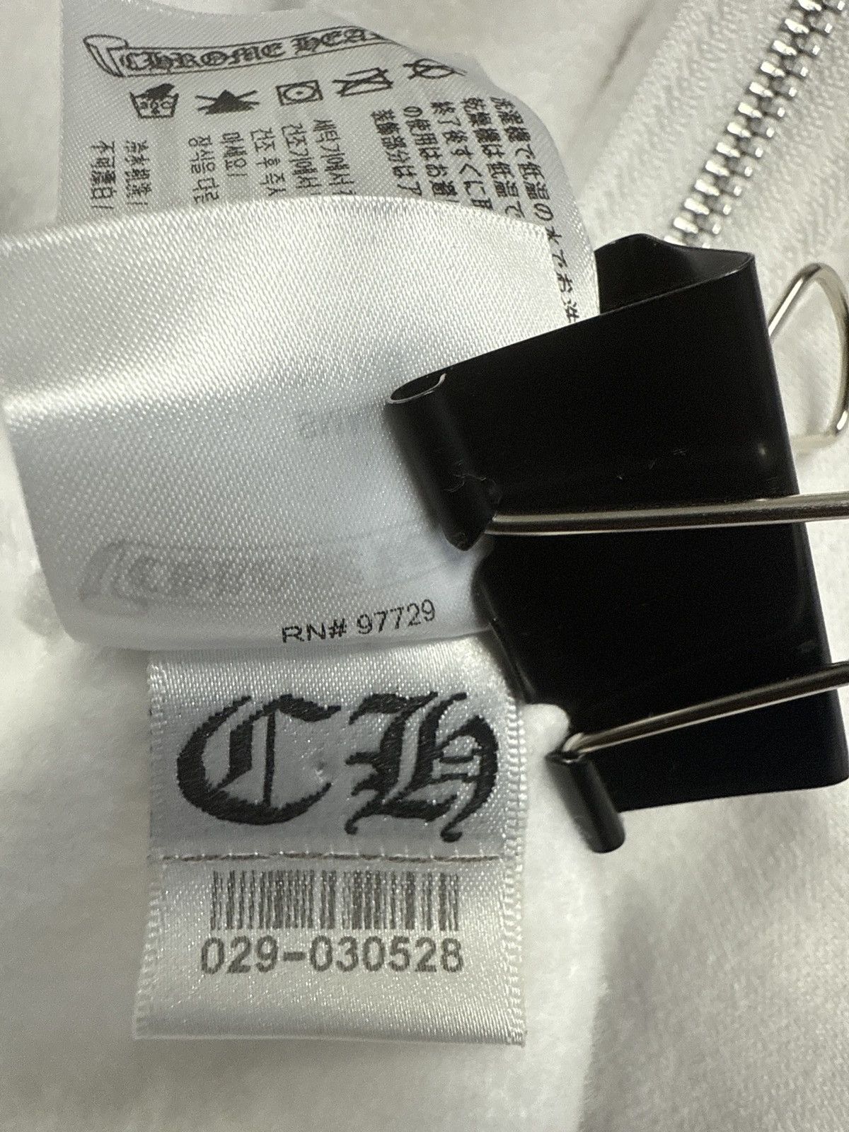 Chrome Hearts CHROME HEARTS SCRIPT ZIP UP HOODIE WHITE BLACK Size US S / EU 44-46 / 1 - 7 Thumbnail