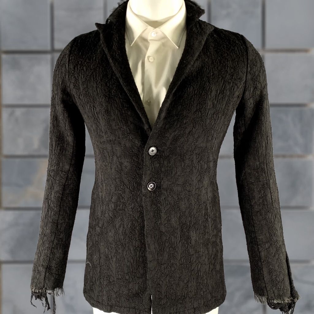 Vintage A TENTATIVE ATELIER Jacket Size 38 Black Wool Viscose Blend Size US XXS / EU 40 - 1 Thumbnail