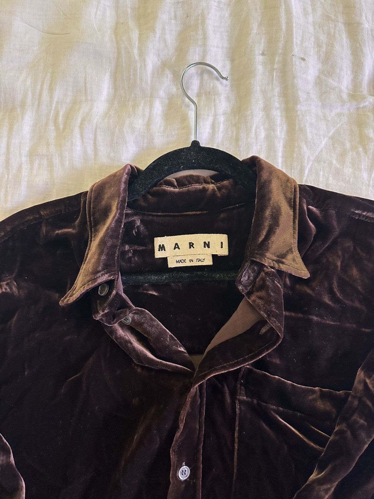 Marni Brown Velvet Shirt Size US S / EU 44-46 / 1 - 4 Thumbnail