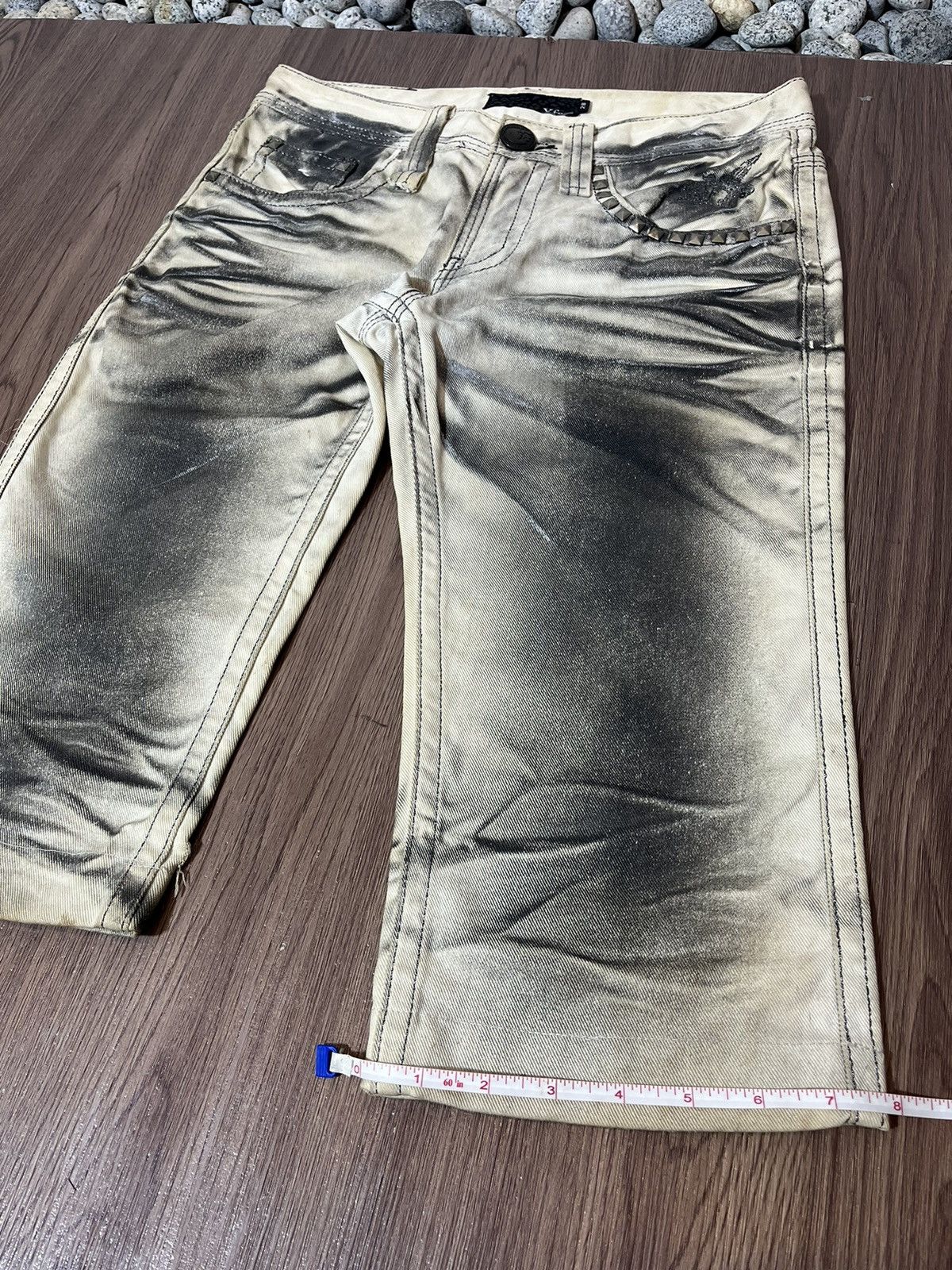 Seditionaries Xfrm Studded Clawmark Short Jeans Size US 31 - 16 Thumbnail