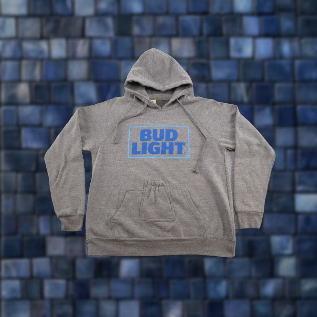 Vintage VINTAGE Brew City Bud Light Hoodie Shirt Men Gray Pouch Pocket Logo Graphic Print Pockets Hooded Pullover MSzz Size US M / EU 48-50 / 2 - 1 Thumbnail