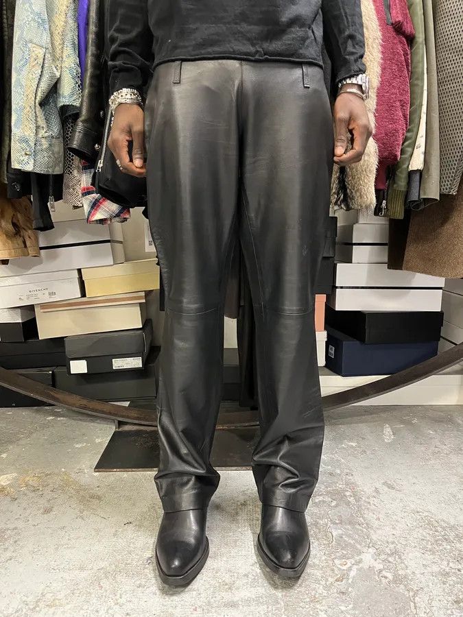 Prada 2000s Prada Black Leather Pants Size US 30 / EU 46 - 1 Thumbnail